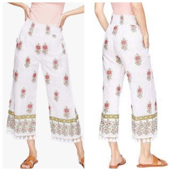 Roberta Roller Rabbit Pants - ROBERTA ROLLER RABBIT Womens White Valley Floral Jakara Pant Size Large